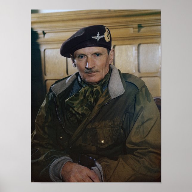 Field Marshal Sir Bernard Montgomery - WW2 - 1944 Poster (Front)