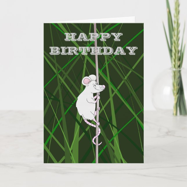 Field mouse, Happy Birthday Card (Front)