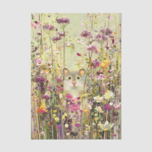 Field Mouse in Wildflower Meadow EE6L Decoupage Tissue Paper