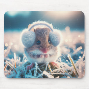 Field Mouse With Earmuffs Pad