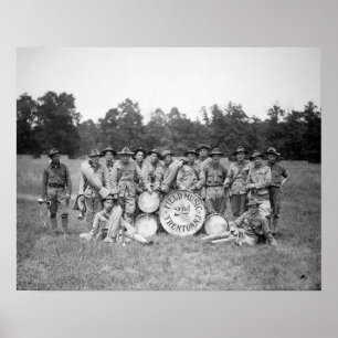 Field Music Band, 1925. Vintage Photo Poster