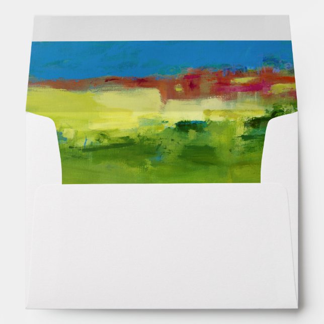 Field Notes - Abstract Green Art Envelope (Back (Bottom))