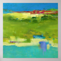 Field Notes - Abstract Green Art