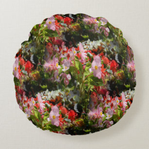 Field of Begonias..... Round Cushion