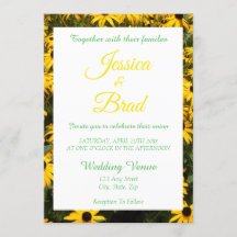 Field of Black Eyed Susans Wedding Invitation
