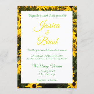 Field of Black Eyed Susans Wedding Invitation