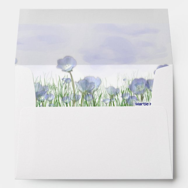 Field of Blue Flowers Envelopes (Back (Bottom))