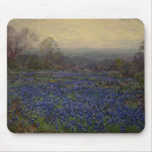 Field of Bluebonnet Flowers (Rural Landscape) Mouse Pad