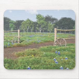 Field of Bluebonnets Mouse Pad