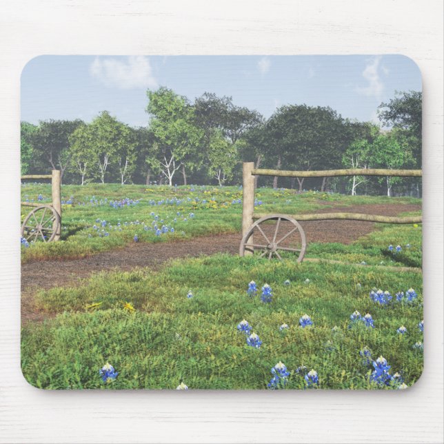 Field of Bluebonnets Mouse Pad (Front)