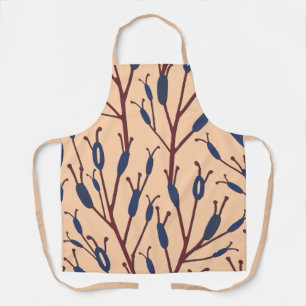 Field of Cat Tails against a Peach Background Apron
