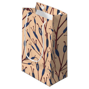 Field of Cat Tails against a Peach Background Small Gift Bag