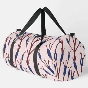 Field of Cat Tails against a Pinkish Field Duffle Bag