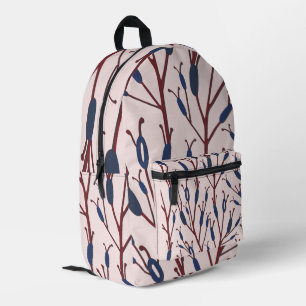 Field of Cat Tails against a Pinkish Field Printed Backpack