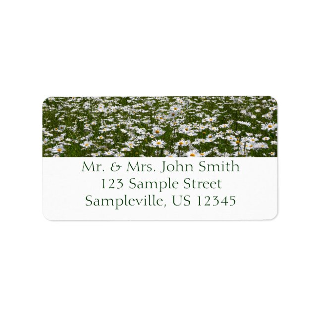 Field of Daisies Alaskan Wildflowers Label (Front)