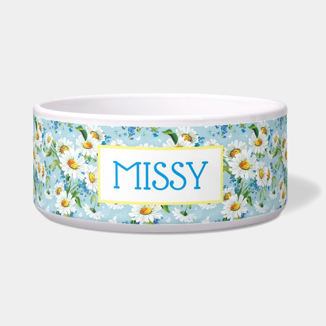 Field of Daisies Pet Bowl (Front)