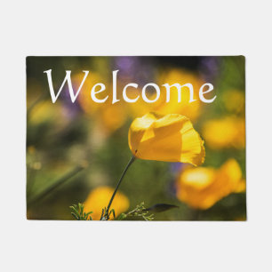 Field of dancing poppies doormat
