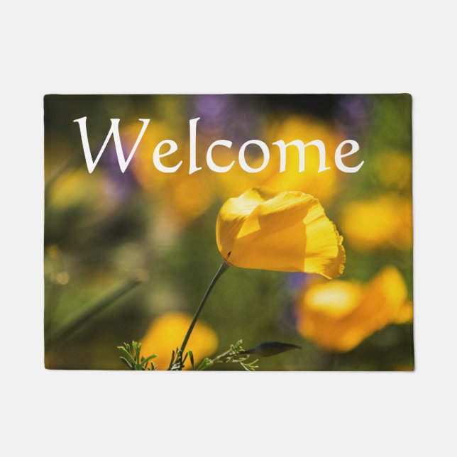 Field of dancing poppies doormat (Front)