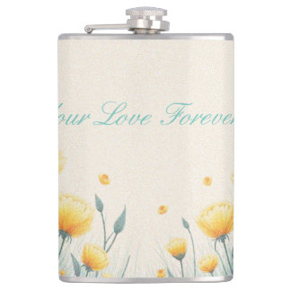 Field of Endless Love Hip Flask
