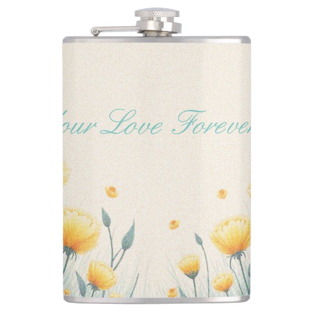 Field of Endless Love Hip Flask (Front)