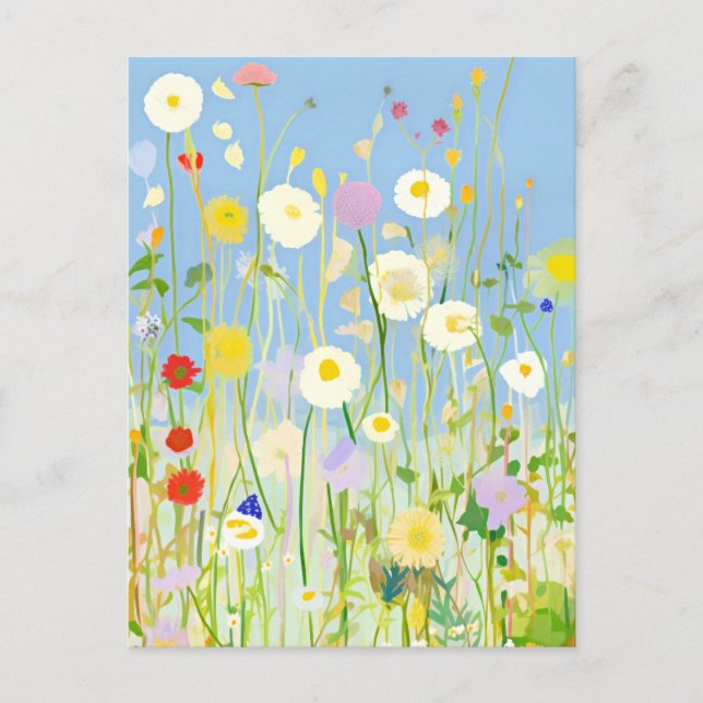 Field of Flowers, A-generated, Postcard (Front)