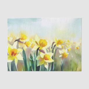 Field of Flowers-Daffodil (D) Watercolor  Tissue Paper