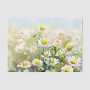 Field of Flowers-Feverfew (D) Watercolor Tissue Paper