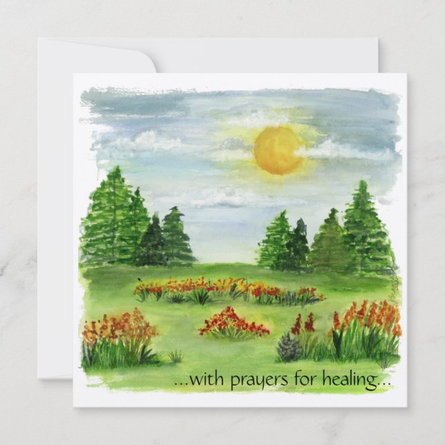 Field of Flowers Get Well Card (Front)