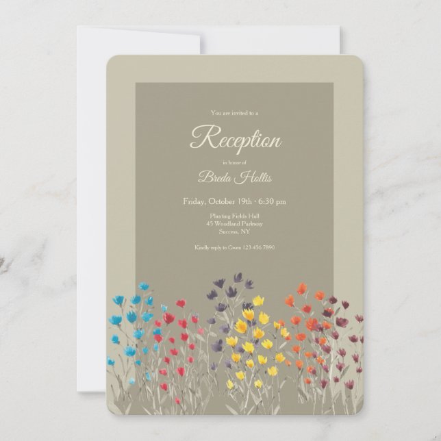 Field of Flowers Invitation (Front)