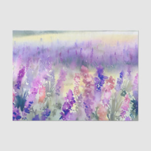 Field of Flowers-Lavender (D) Watercolor Tissue Paper