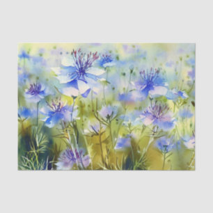 Field of Flowers-Nigella (D) Watercolor  Tissue Paper