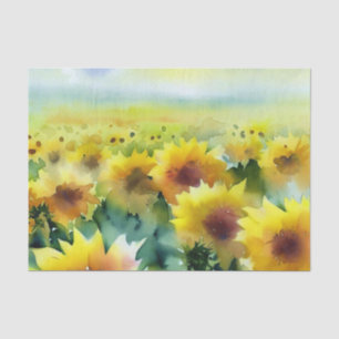 Field of Flowers-Sunflower (C) Watercolor  Tissue Paper