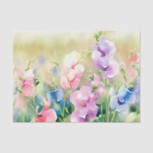 Field of Flowers-Sweet Pea (D) Watercolor  Tissue Paper