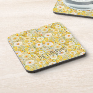 Field of Flowers Yellow Orange Nature Happy Fun Coaster