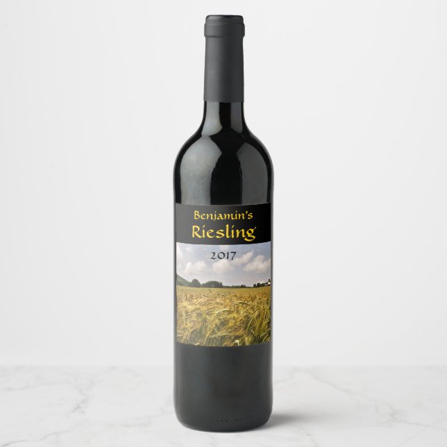 Field of Grain White Wine Label (Front)