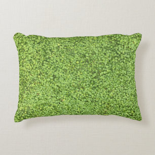 Field of green plant decorative cushion