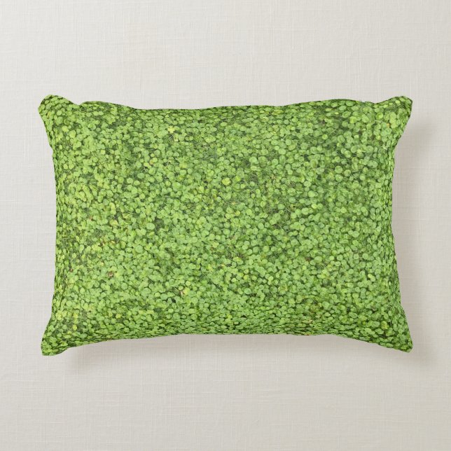 Field of green plant decorative cushion (Front)