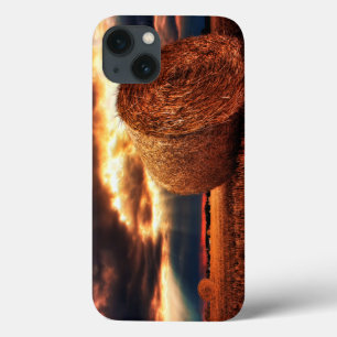 Field of Hay Bales iPhone 13 Case