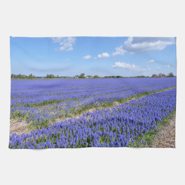 Field of Hyacinths Tea Towel (Horizontal)