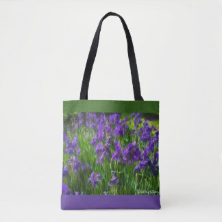 Field of Irises Tote Bag