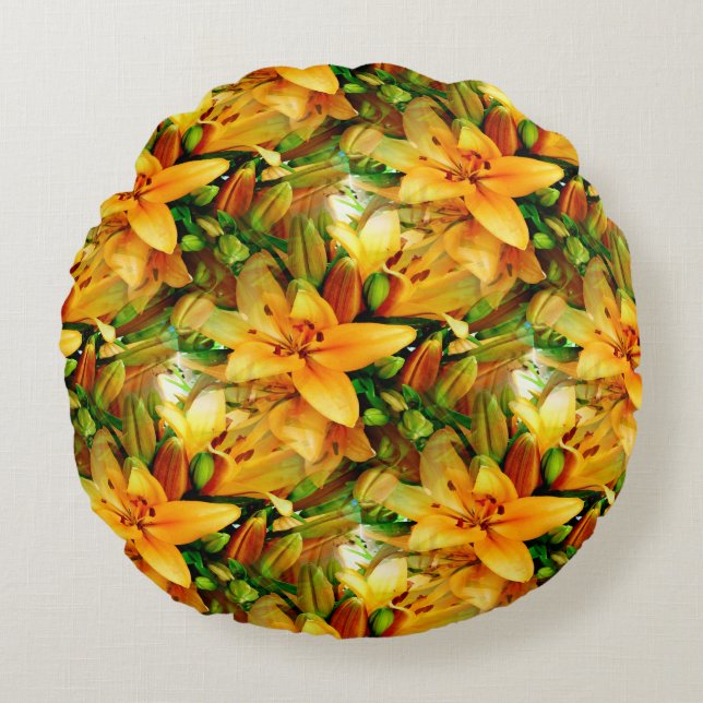 Field of Lilies....... Round Cushion (Front)