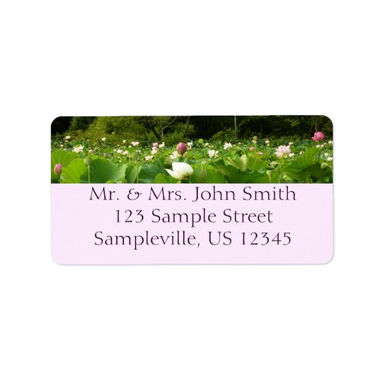Field of Lotus Flowers Address Label