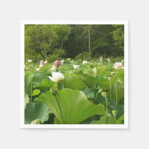 Field of Lotus Flowers Summer Garden Napkin