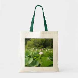 Field of Lotus Flowers Summer Garden Tote Bag