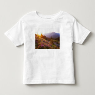 Field of lupine and Olympic Mountains at Toddler T-Shirt