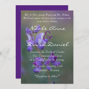 Field of Lupine invitation vertical