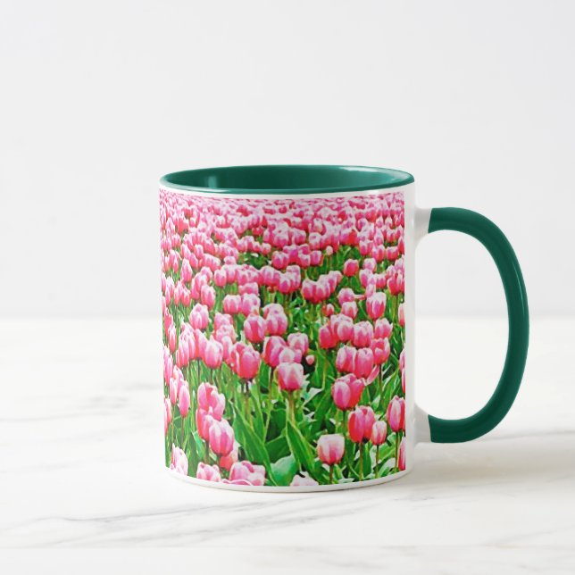 Field of Pink Tulips Mug (Right)