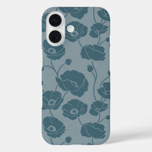 Field of Poppies blues iPhone 16 Case