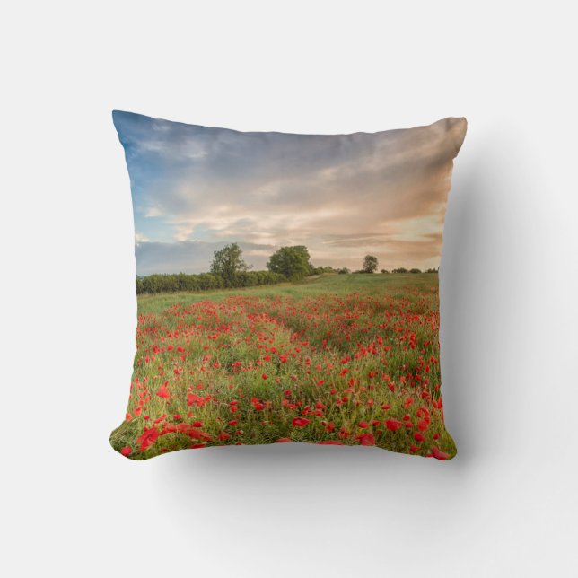 Field of Poppies Cushion (Front)
