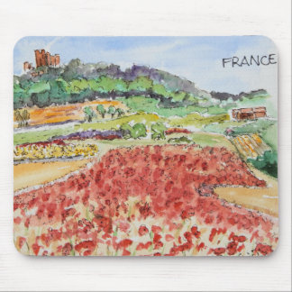 Field of Poppies in France Mouse Pad